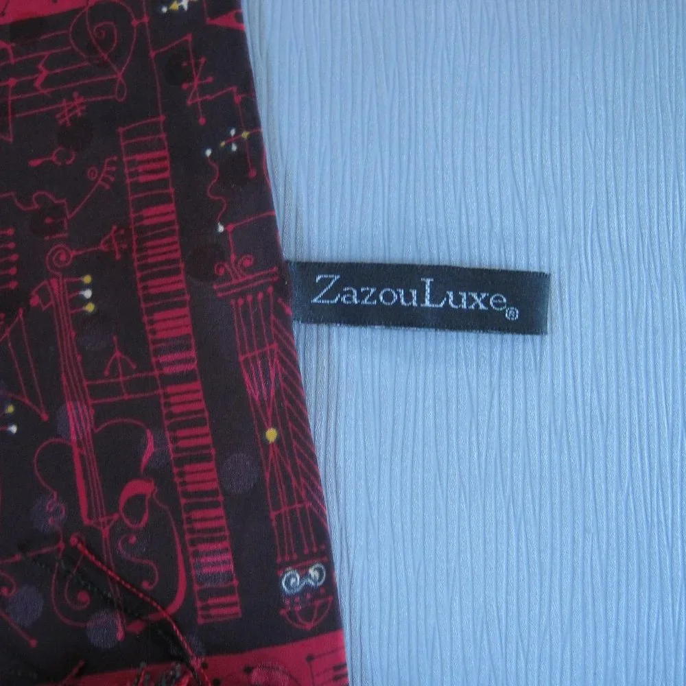 Zazou Luxe Unisex Red Scarf Tasseled Double Size-55x11 in